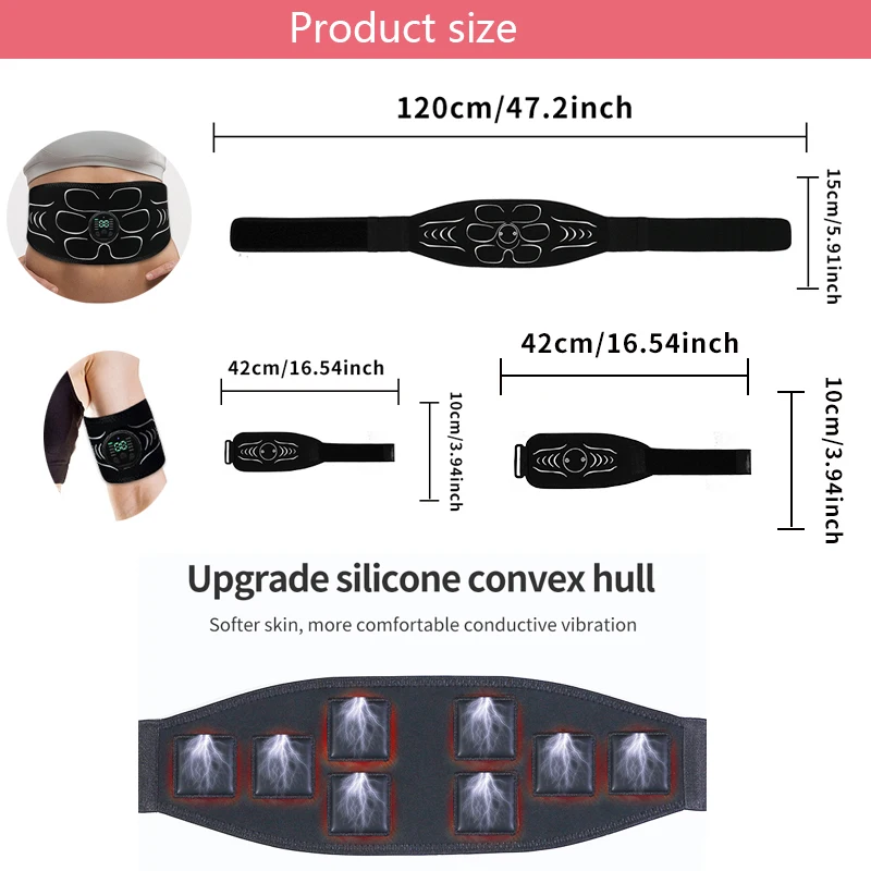 محفز العضلات الإلكتروني Abs محفز تونر العضلات Ab آلة المدرب لجميع معدات تدريب قوة الجسم