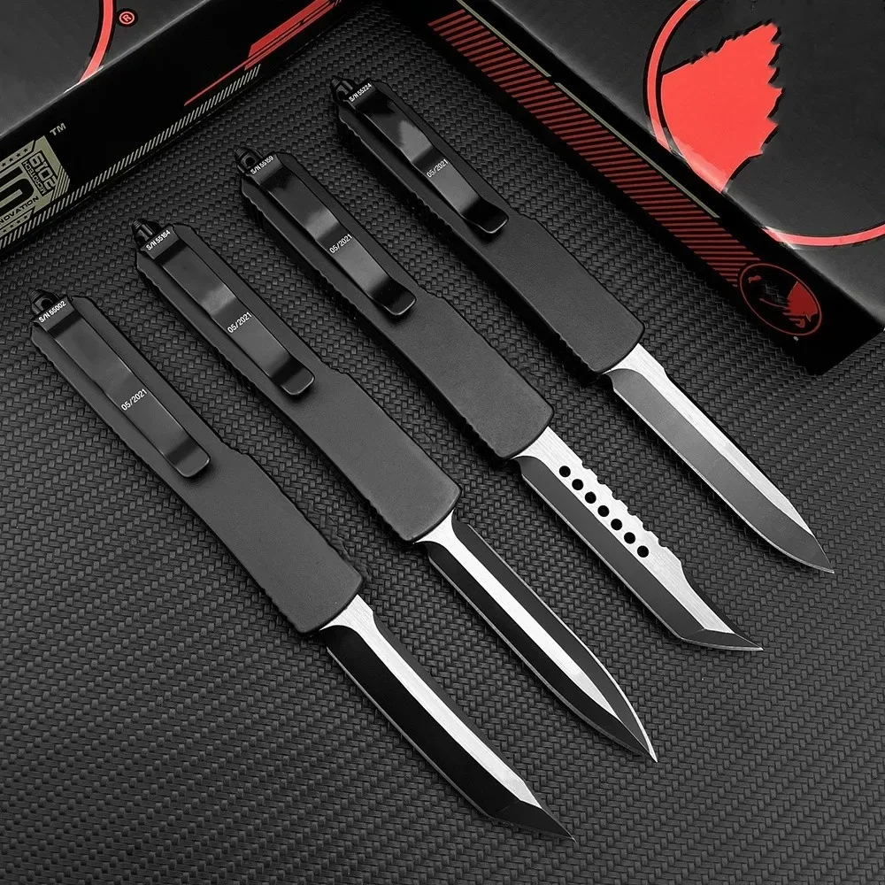 4 Styles Micr UT 70 Pocket Folding Knife D2 Blade Aluminum Alloy Handles Outdoor Tactical Knife EDC Tools Camping Hunting Knives