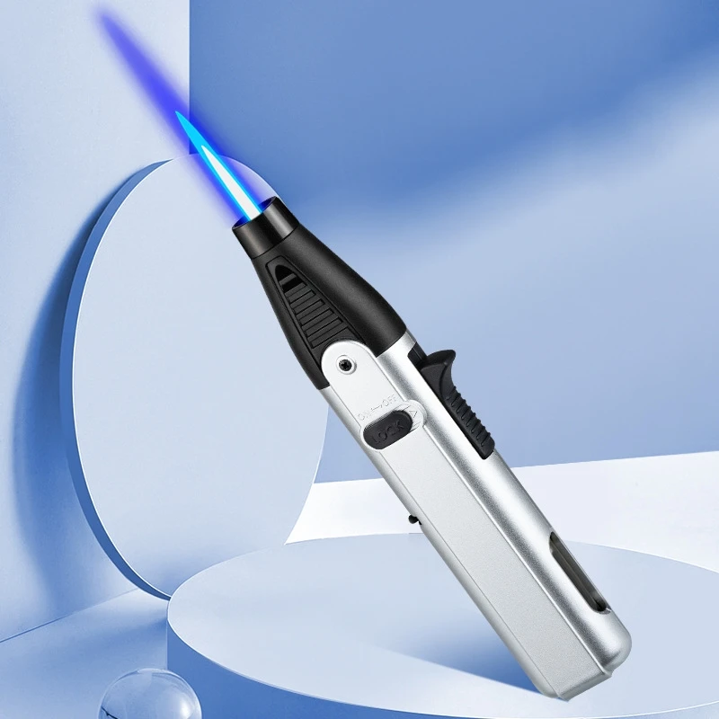 Pen style spray gun windproof lighter, high-temperature blue flame cigar, moxibustion windproof direct charge