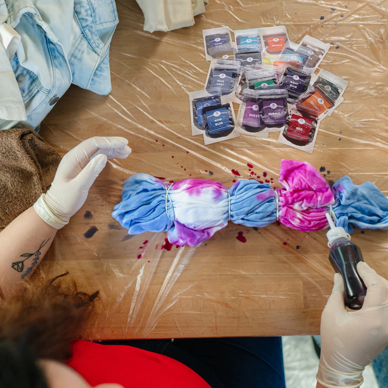 

24pcs Tie Dye Powder Kit Bulk Refill For Fabric Shirts Diy Crafts Multicolor Pigment Set Handmade Tools Textiles Dying Supplies