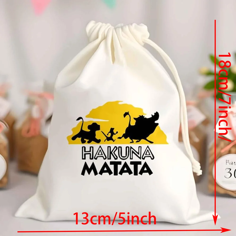 Hakuna Matata Lion King Theme Favor Bag Kids Birthday Party Treat Bag Christmas Holiday New Year Gift Baby Shower Decor Supplies - view 2