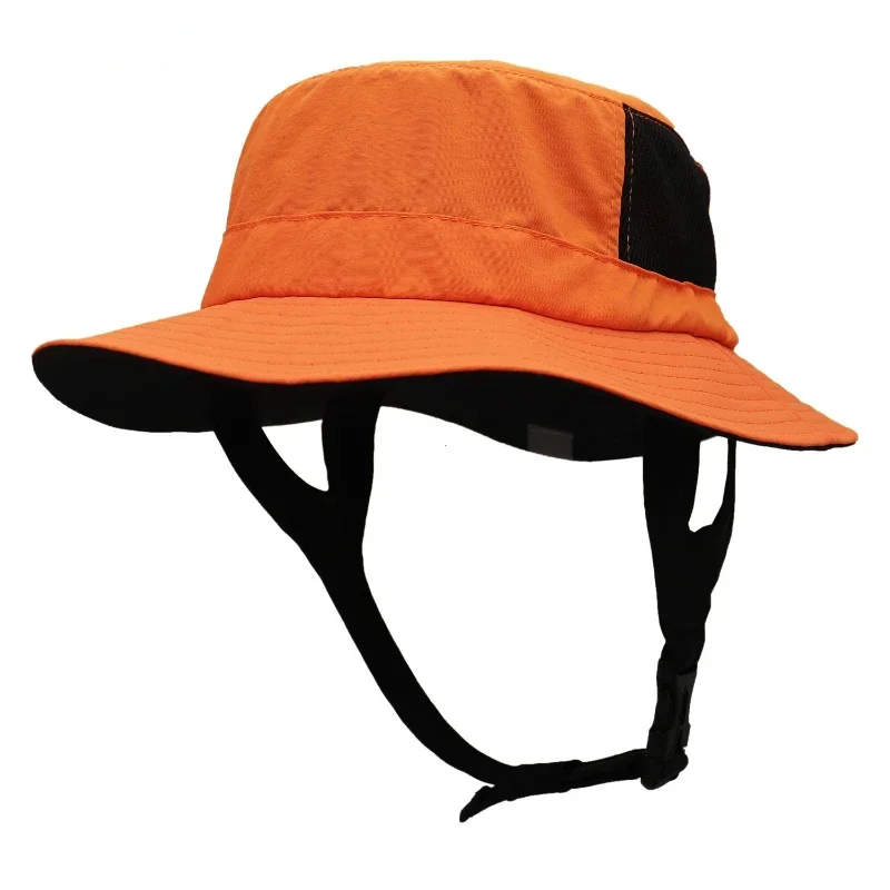 

Beach Surf Cap Mesh Breathable Sun Hat UPF50+ Summer Outdoor Fishing Cap Chin Adjustable Bucket Hat Water Sport Cap