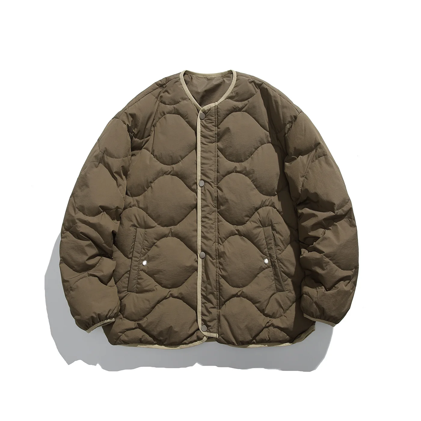 Japanese Retro Collar - Less Short Puffer Coat | Lightweight Quilted Workwear Down Jacket for Men & Women - Just