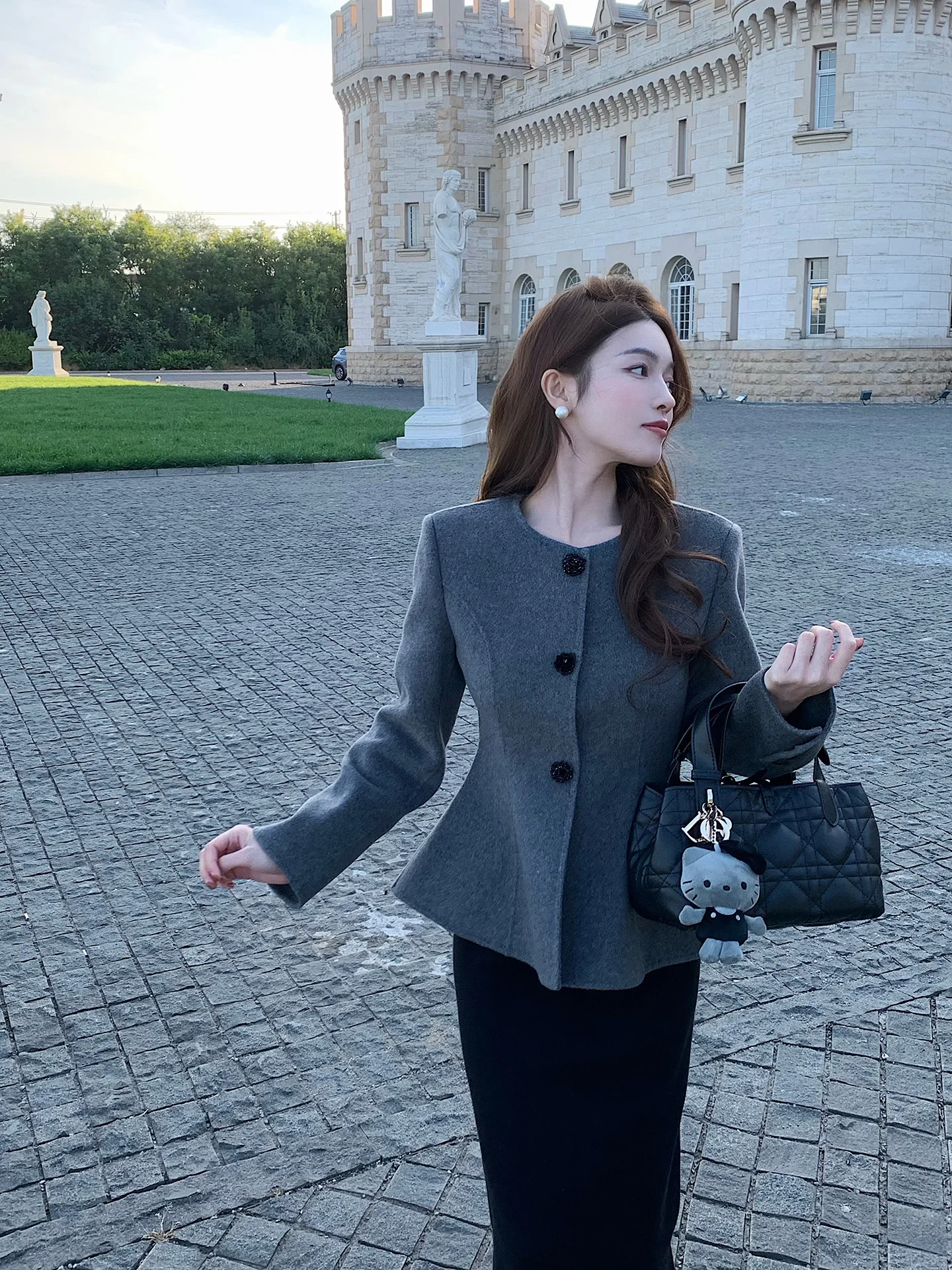 

Пальто OnlyNii Victoria из двусторонней шерсти: зимнее, приталенное, элегантное, с эффектом стройности, шерстяная верхняя одежда для женщин