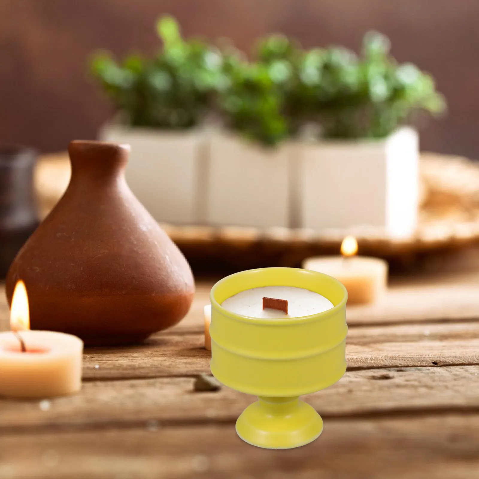 150Ml Vintage High-Footed Ceramic Holder Retro Romantic Decorative Dessert Cup for Home Dining Table Wedding Party