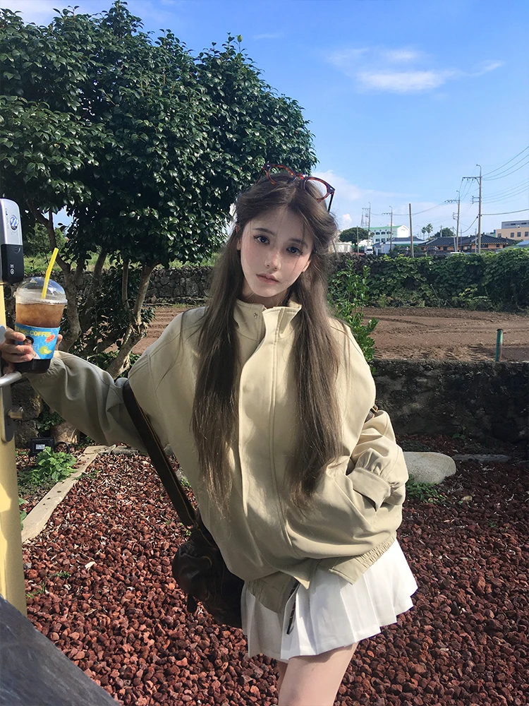 Nordischer Retro-Stehkragen-Mantel für Damen, Vielseitige Arbeitskleidung für die Herbstsaison, Modische Oberbekleidung