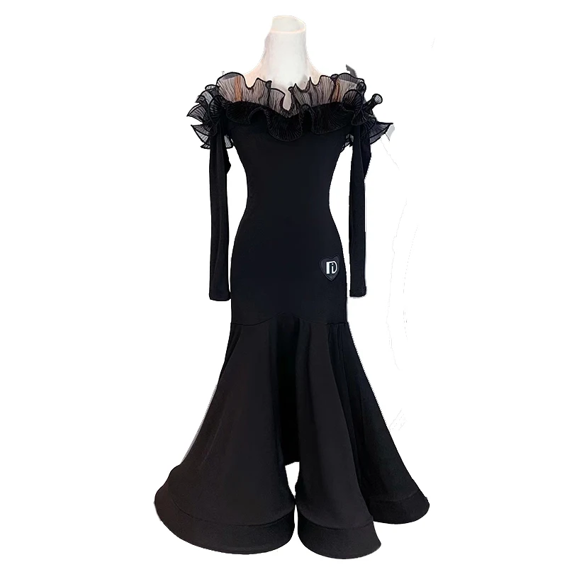 Customized 2023 New Women Ballroom Dance Competition Dress Party Waltz Dancewear  Clothes Standard  Performance Stage Costume