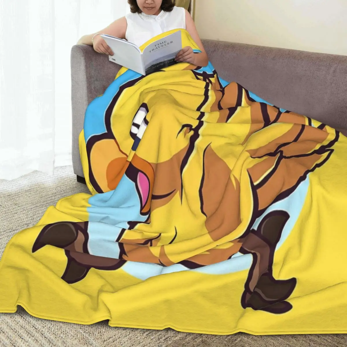 Throw Blanket Chocobo Yellow Bird Adventure Micro Fleece Blanket Four Sizes Retro Portable Suitable For Sofa AntiPilling Blanket