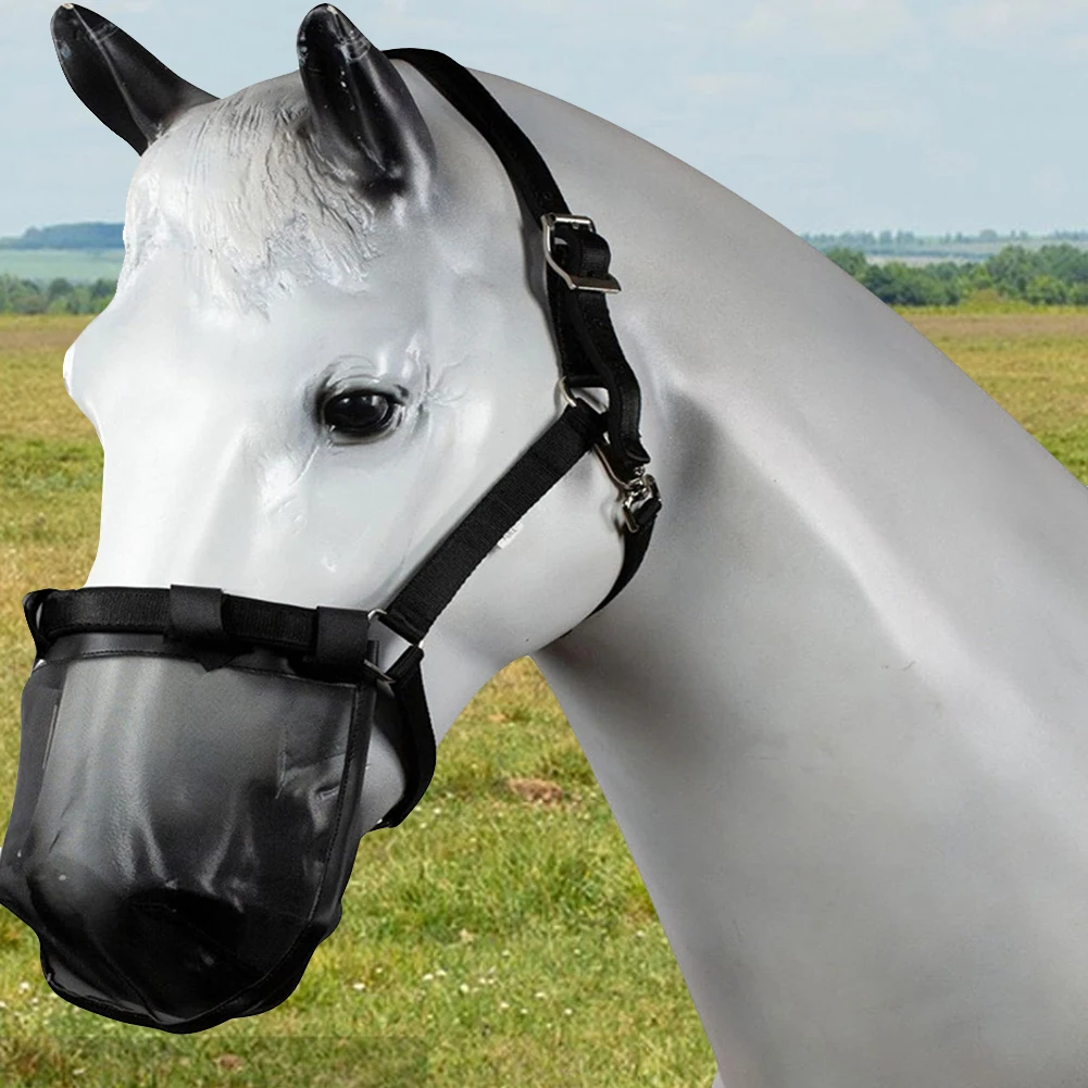 Vee Neus Gezichtsbedekking Mesh Ademend Hoofddeksel Paardenvliegmasker Paardenneus Cover Protector voor Paarden Gezichtsbescherming