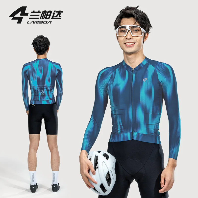 LAMEDA Long Sleeve Cycling Jersey Spring Summer Quick-Drying Men's Bike Clothing MTB Thin Tops Mountain Road Bike Jersey for Men