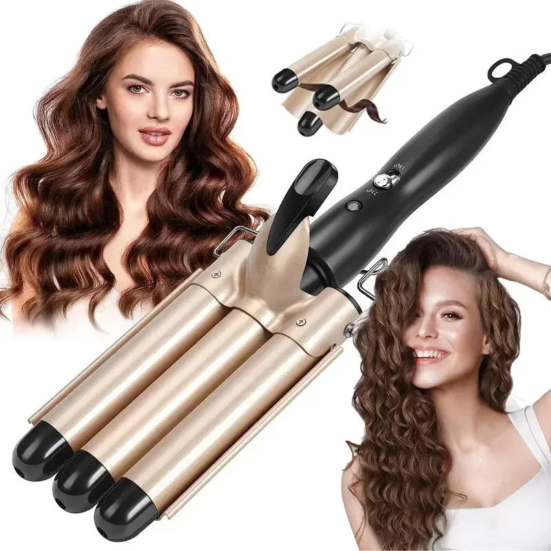 Professionelle Haar Curling Eisen Keramik Triple Barrel Haar Curler Eisen Haar Welle Waver Styling Werkzeuge Haar Styling Geräte