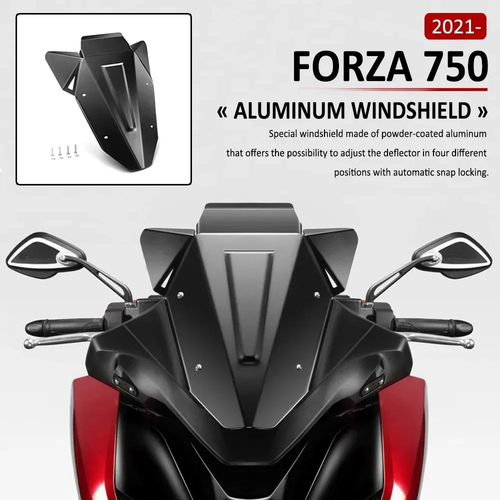 NEW For Honda NSS750 NSS 750 2021 2022 - Motorcycle Aluminum Windscreen Windshield Windboard Wind Deflector Shield Screen