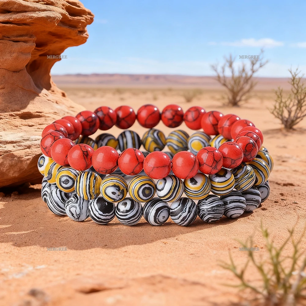 1. Perlenarmband-Set, handgefertigtes elastisches faltbares Armband, perfekt für Freizeitkleidung und Geschenke