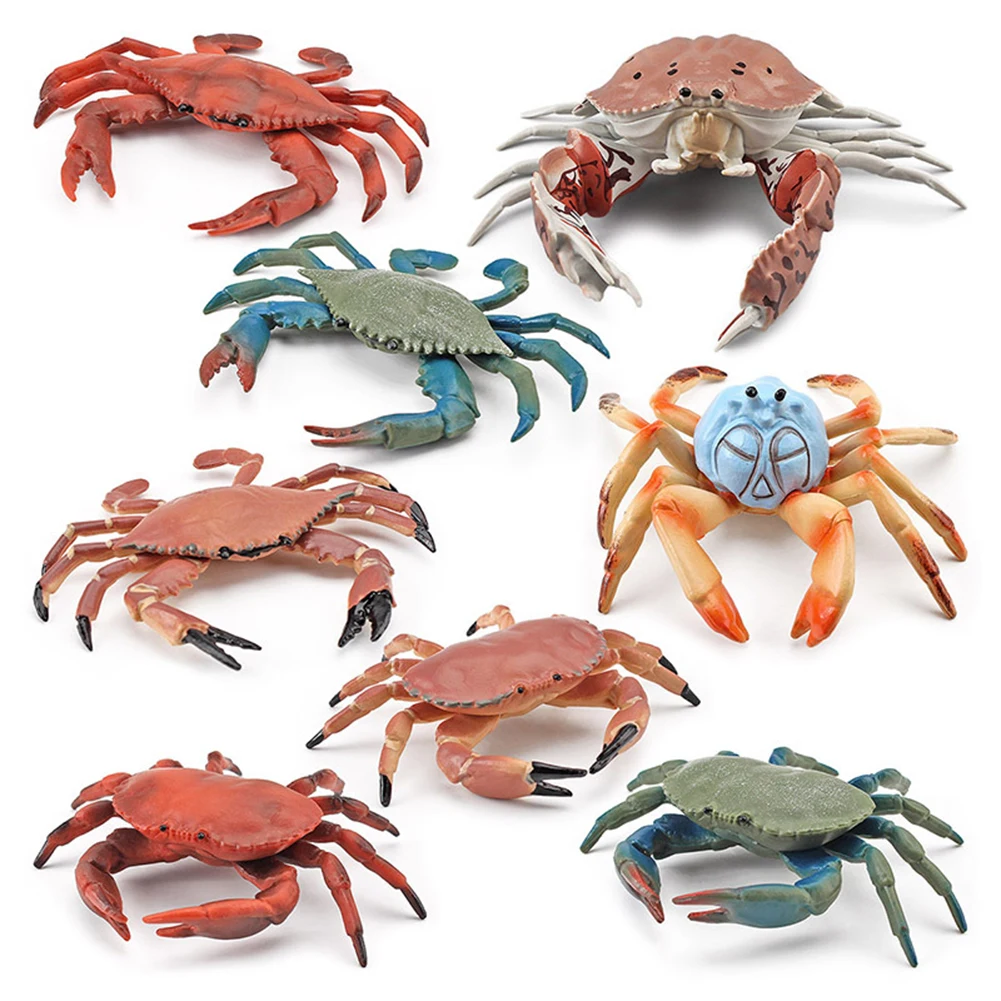 

New Simulation Ocean Sea Life Animal Crab Model Marine Life Crabs Action Figures Early Educational Toys for Children Gift