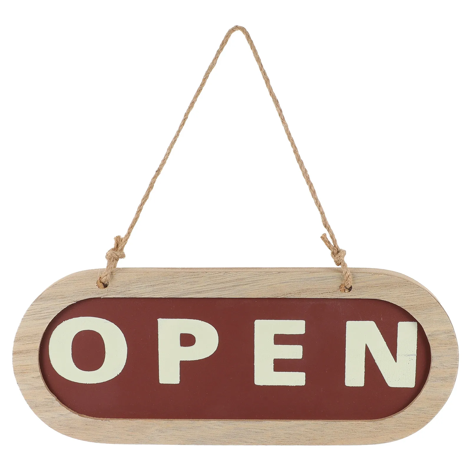 Hanging Door Plate Wooden Welcome Sign Ornament for Shop Front Door Open Sign Decor Dual Side Functional Design Premium Wood