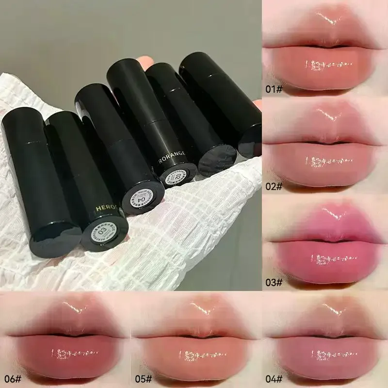 HERORANGE 3.5g Low Saturation Light Lipstick Multi-Purpose Stick Moisturizing White Natural Holding Mirror Lipstick