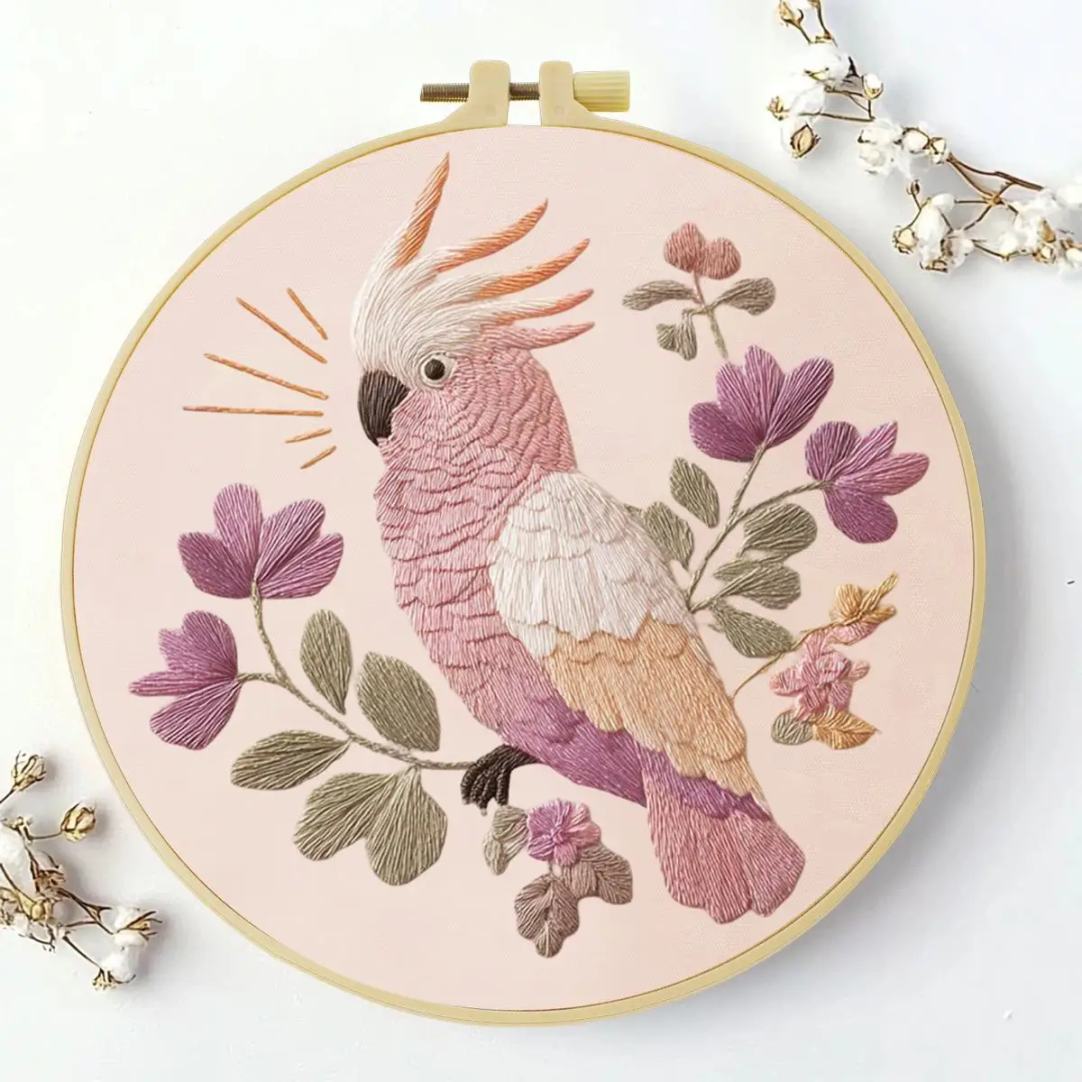1 Stück 20X20CM/15X15CM 7,87/6,3 Zoll Schönes Vogel-Stickerei-Starter-Kit DIY-Kit DIY-Stickerei-Set für Anfänger – Detail 3