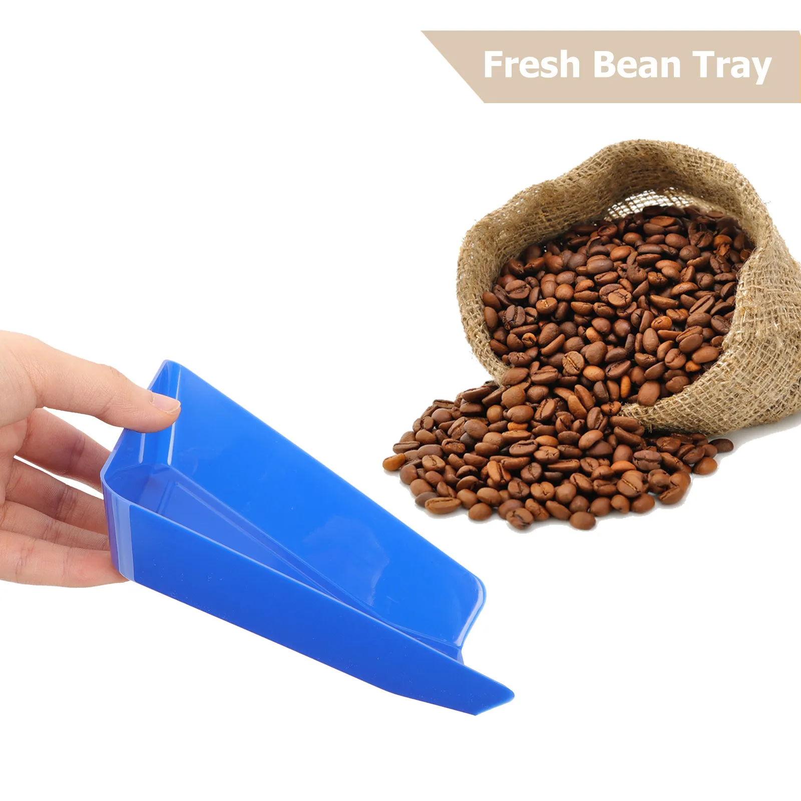 2Pcs Coffee Bean Sample Tray Lightweight Plastic Bean Storage Cooling Display Plate for Cafe Restaurant