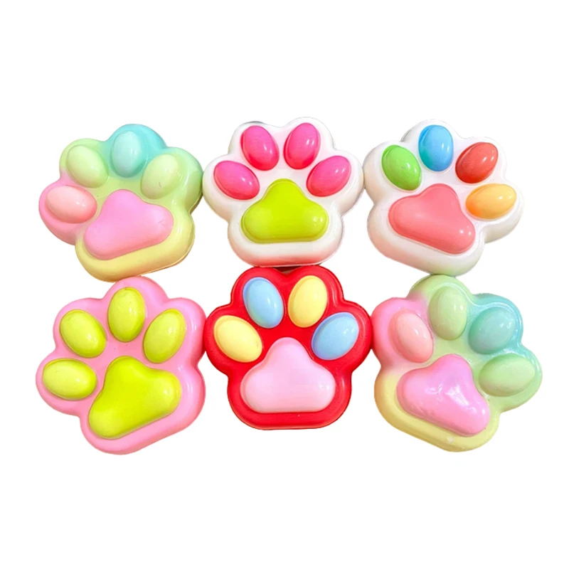 1Pcs Soft Sticky Stress Relief Relax Toys Squeeze Cat Paw Toys Decompressing Pinching Cat Paw PU Slow Rebound Toy