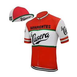 Bahanontes La Casera Retro Cycling Jersey and Cycling Cap Red Bike Jersey Team Road Bicycle Clothing