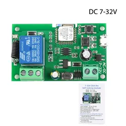 DC7 to 32V Self Locking Intelligence WiFi Relay Module RF433MHZ Wireless Module Things Smart Home Remote Control Switch