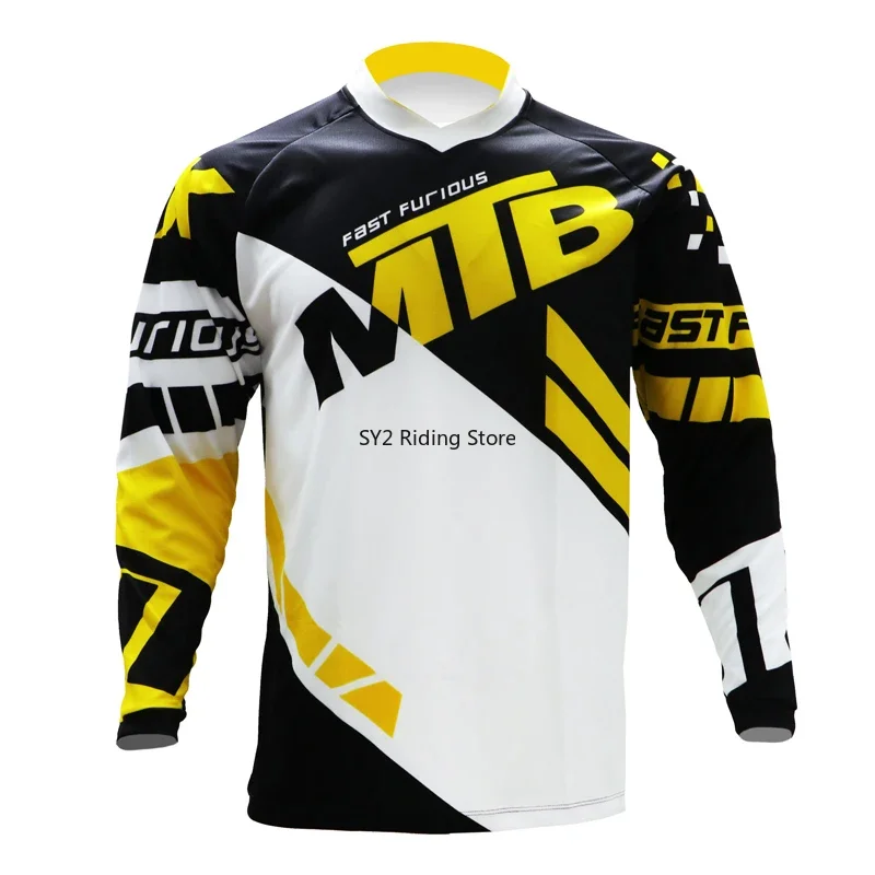 

MX Enduro Горные Джерси Горный велосипед гоночная одежда DH MTB рубашка черная длинная Джерси BMX Мотокросс футболка для мужчин