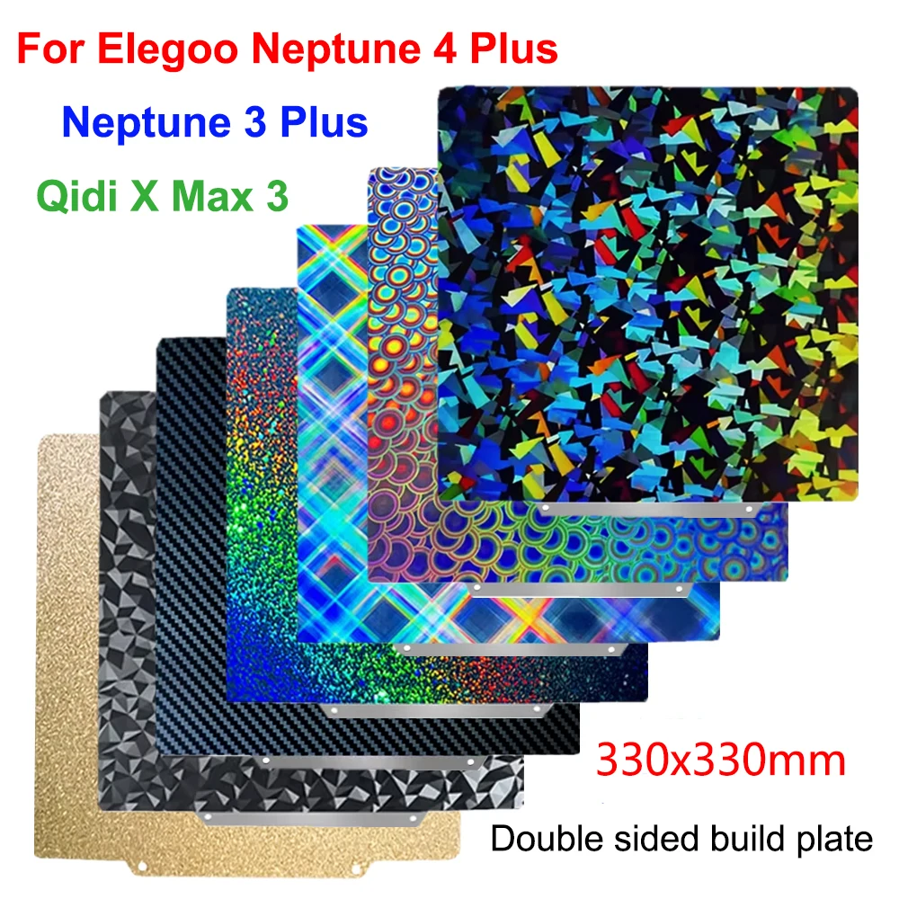 

For QIDI X-Max 3, Elegoo Neptune 4/3 Plus, Geetch A30 Pro, Troxy X5SA Pro 3D Printer PEI Sheet Build Plate Double Sided Pei Bed