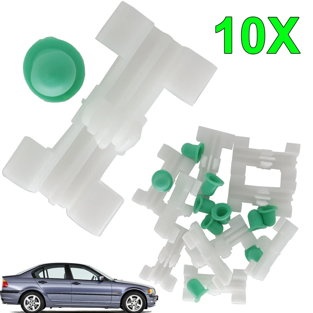 10X For BMW 3 Series E46 1997 1998 1999 2000 2001 2002 2003 2004 2005 Car Sider Door Strips Trim Clips with Caps OE# 51138231130