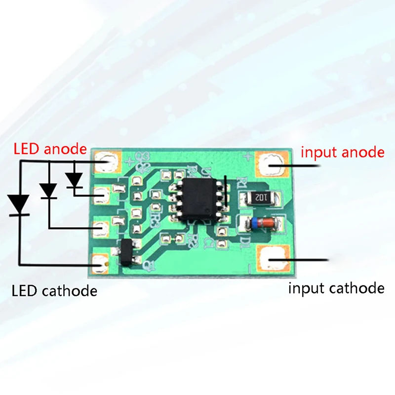 3 v6v12v powolne oddychanie moduł świetlny 3-kierunkowe światło 300mAh z powolne miganie światłem stopniowo włączania i wyłączania chipa