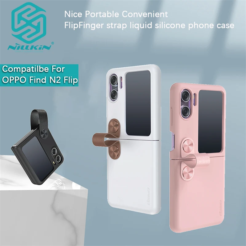 

Флип-чехол Nillkin для OPPO Find N2, флип-чехол для телефона, флип-кольцо, жидкий силикон