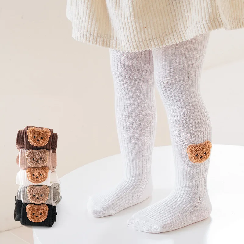 Children's Tights For Girls Spring Autumn Toddler Baby Pantyhose Cartoon Bear Tight Kids Leggings