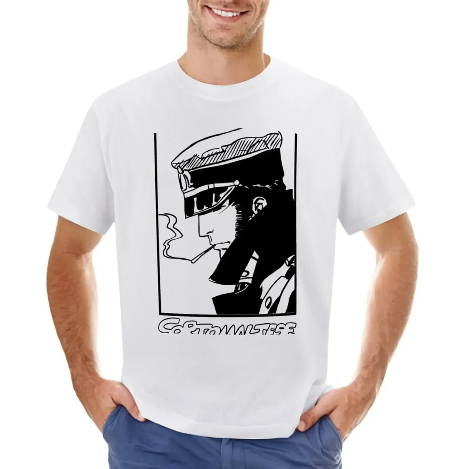 Corto Maltese T-shirt vintage summer top animal prinfor boys Men\'s t-shirts