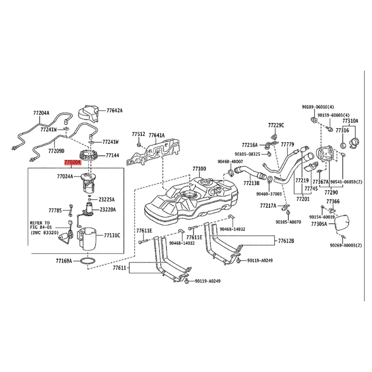 

Car Electric Fuel Pump Module 155GE 77020-04060 for Toyota Tacoma Sequoia Tundra 2005-2016 77020-0C100