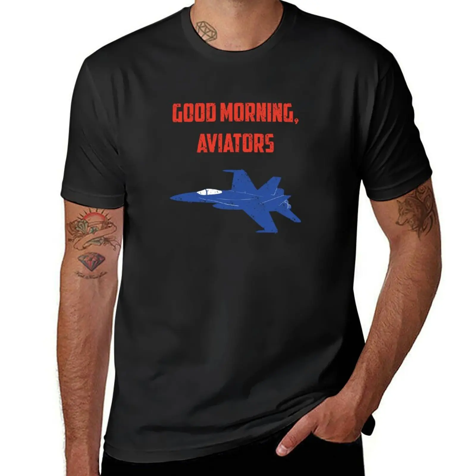 Good Morning, Aviators T-Shirt quick drying new edition big and tall t shirts for men