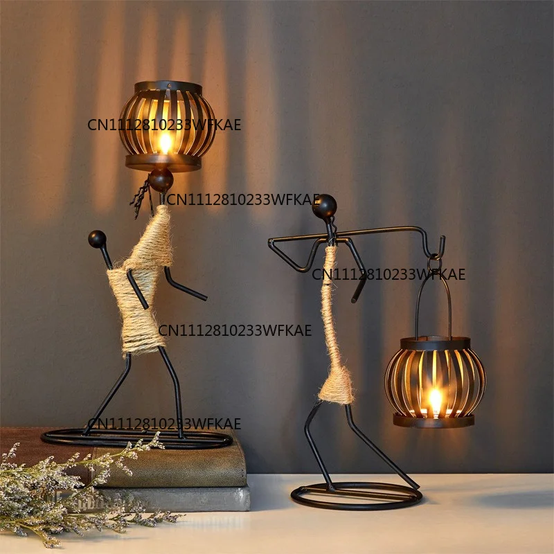 European-style personalized creative candle holder, Nordic restaurant table decoration jewelry, music bar bar small ornament