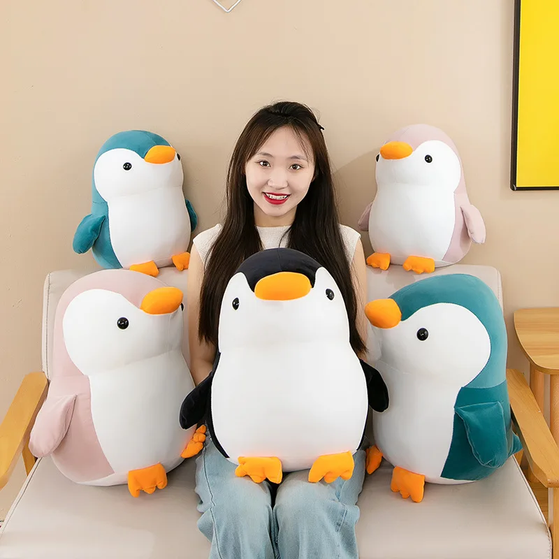 Cute Cartoon Travel Convenient Airplane Penguins Cushion Plush Toy Neck Pillow Deformable U-shape Travel Pillows