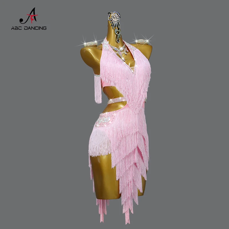 2026 Latin Dance Dress Sexy Professional Women Ballroom Party Prom Short  Skirt Girls Samba Line Sport Stage Wear Fringed Clothes - AliExpress  200000532