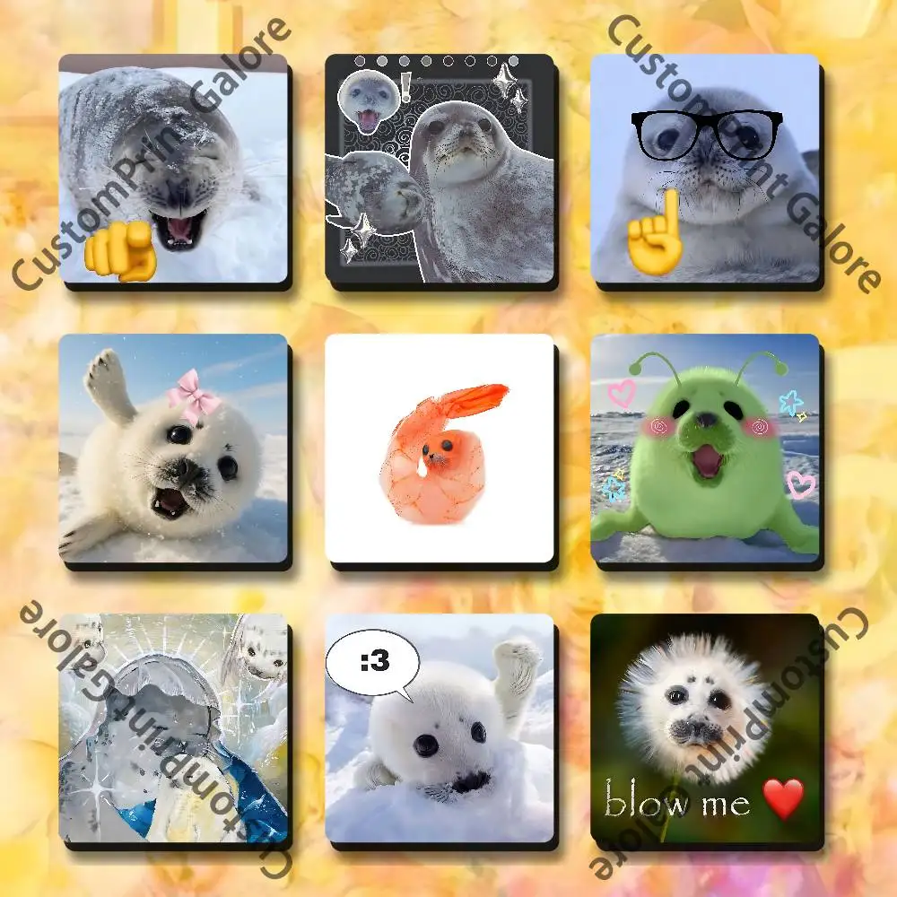 

Seal Animal Cute Soft Magnetic Refrigerator Magnets 5.5,7.5cm Personalized for DIY Kitchen Office Decorative