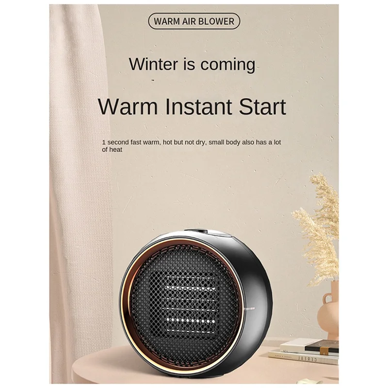 YCOC- سخان الشتاء، سخان مروحة، نموذج التدفئة، سخان كهربائي منزلي ذكي لسطح المكتب بقابس أمريكي