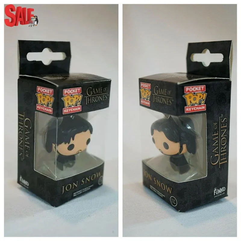 New Arrival Funko Pocket Keychain Game of Thrones Night King Jon Snow Drogon Ghost PVC Figure Collectible Gift For Fans Decor - view 4