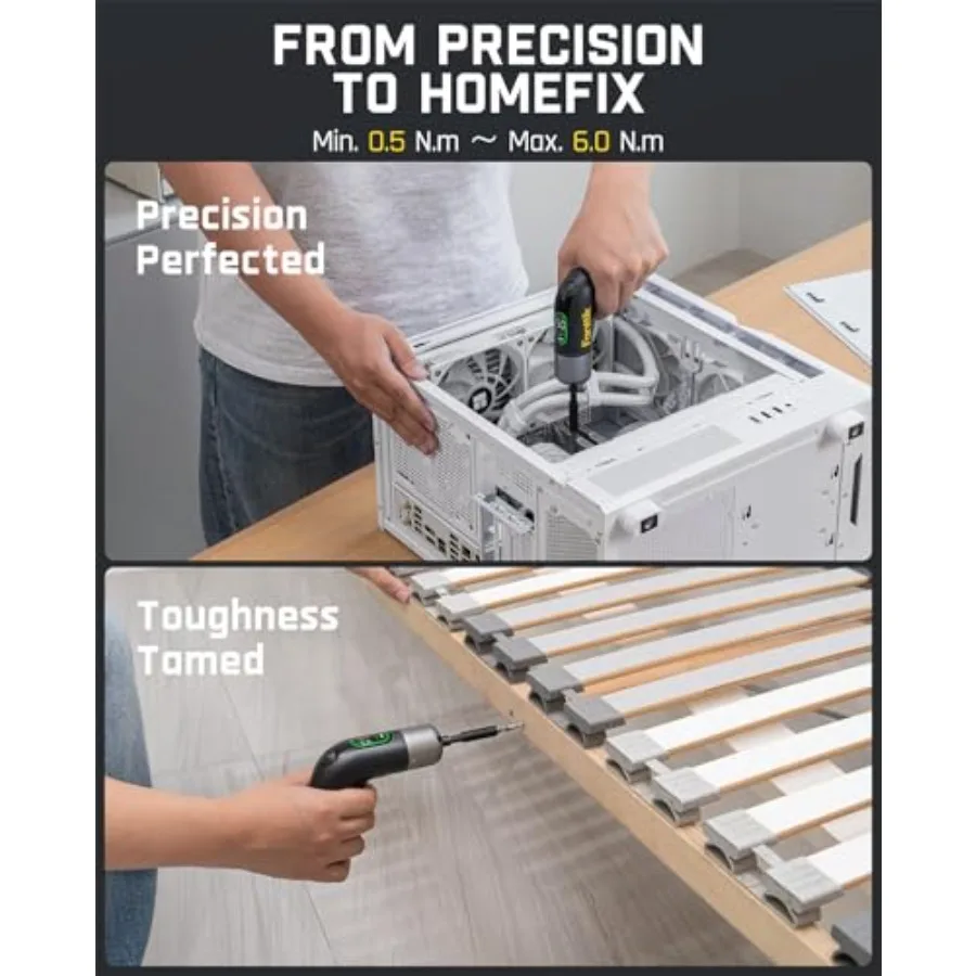 Set di cacciaviti elettrici L2 Pro Cacciavite a batteria 20 bit Mandrino esagonale da 1/4 Coppia massima 6N · m Schermo digitale Spedizione variabile