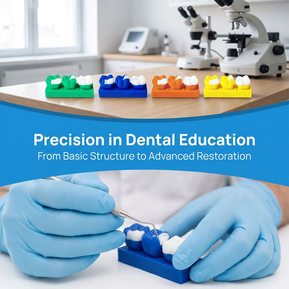 Dental Inlay Demonstration Model Detachable Tooth Base Oral Cavity Restoration Teaching Model Dentist Patient Communication Too