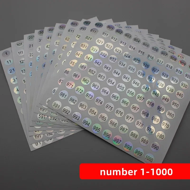 1-1000 Number Sticker Label For Nail Polish Color Gel Varnish Marking Numbering Manicure Tool