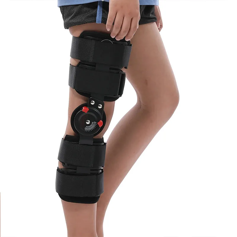 Children Adjustable Hinged Knee Brace-Orthopedic Support Stabilizer After Surgery-Knee Joint Fixation Support-Leg Recovery Brace