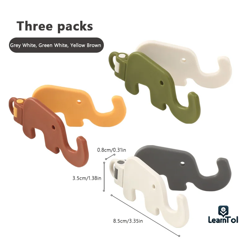 3PCS/Bag Mini Elephants Phone Holder Cute Cartoon Animal Lazy Desktop Mobile Phone Stands Base Design Easy Portable Stands