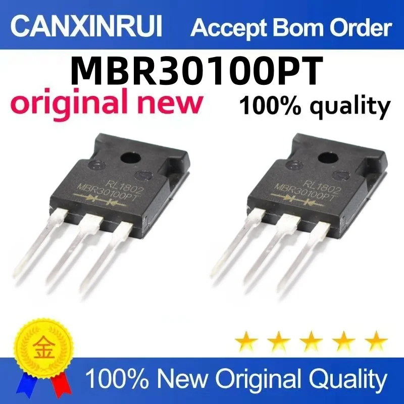 (10-300piezas)New MBR30100PT Schottky Rectifier Diode 30A 100V TO-3P Off-the-Chip IC