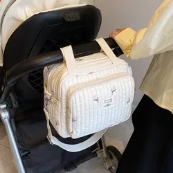 Portable Mother Baby Bag  Cart Hanging Bag Ins Simple Cute Diaper Storage Milk Bag Large Capacity Mommy Bag Shoulder