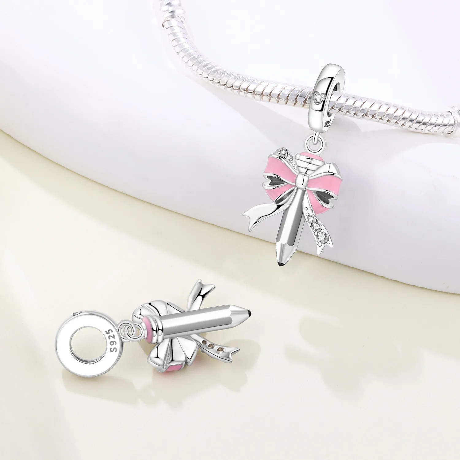 Orstarry S925 Sterling Silver Charm Headphones Musical Note Daily Essentials Pendants For Bracelet DIY Jewelry Making Women Gift view 3