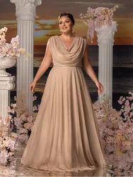 Plus Size Multicolor Chiffon Bridesmaid Wedding Floor-Length Evening Dress 4xl 5xlbigsize Ladies Wedding Prom Dress