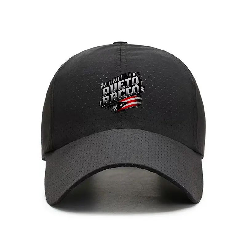 Puerto Rico Quick Dry Baseball Cap Adjustable Lightweight Breathable Running Golf Outdoor Hat